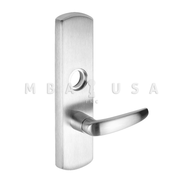 Von Duprin Grade 1 Lever Trim, Classroom Function, Mortise Prep, 07 Lever w/ Escutcheon, Satin Chrome, Left Hand Reverse (996L-07-M 26D LHR)