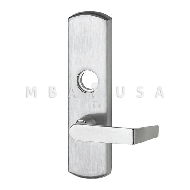 Von Duprin Grade 1 Lever Trim, Nightlatch Function, Rim/Vertical Rod Prep, 06 Lever w/ Escutcheon, Satin Chrome, Right Hand Reverse (996L-NL-06-R/V 26D RHR)
