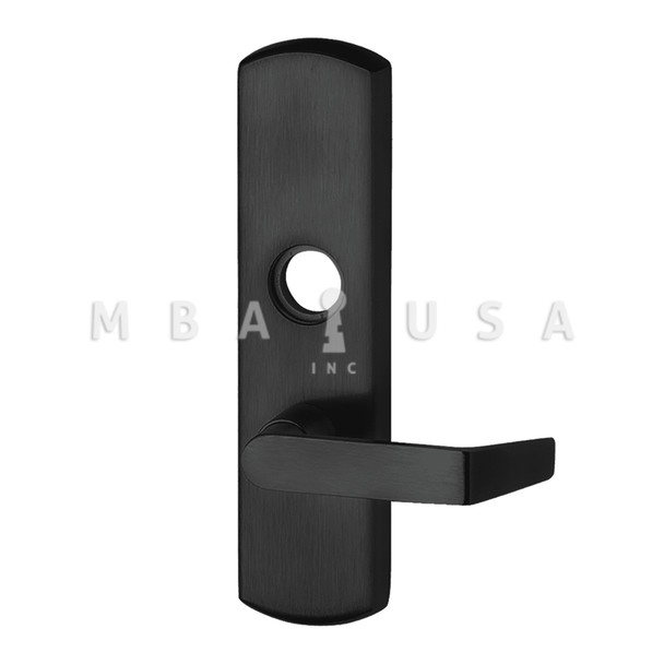 Von Duprin Grade 1 Lever Trim, Nightlatch Function, Rim/Vertical Rod Prep, 06 Lever w/ Escutcheon, Black Painted, Right Hand Reverse (996L-NL-06-R/V SPBLK RHR)