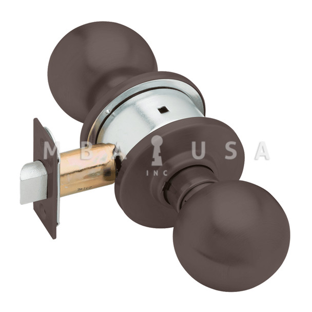 Schlage Grade 2 Passage Cylindrical Lock, Orbit Knob, Non-Keyed, Oil-Rubbed Bronze, Non-Handed (A10S ORB 613)