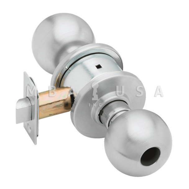 Schlage Grade 2 Storeroom Cylindrical Lock, Orbit Knob, Conventional Less Cylinder, Satin Chrome, Non-Handed (A80LD ORB 626)