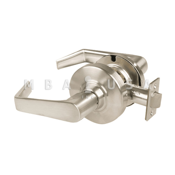 Schlage Grade 2 Passage Cylindrical Lock w/ Field Selectable Vandlgard, Saturn Lever, Non-Keyed, Satin Nickel, Non-Handed (ALX10 SAT 619)
