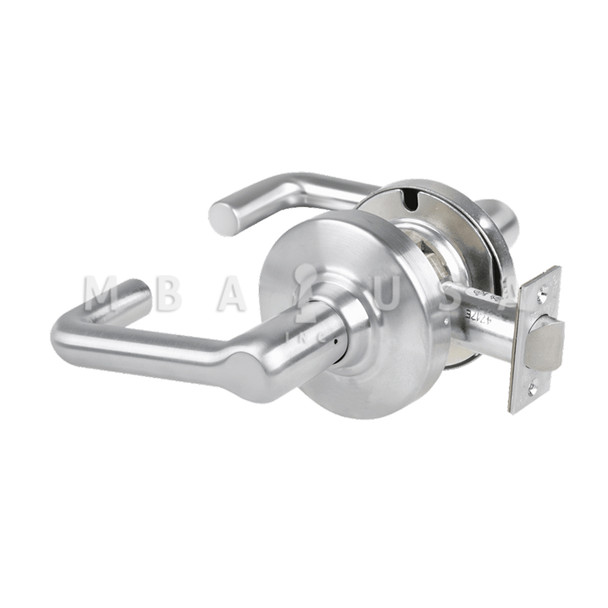 Schlage Grade 2 Passage Cylindrical Lock w/ Field Selectable Vandlgard, Tubular Lever, Non-Keyed, Satin Chrome, Non-Handed (ALX10 TLR 626)