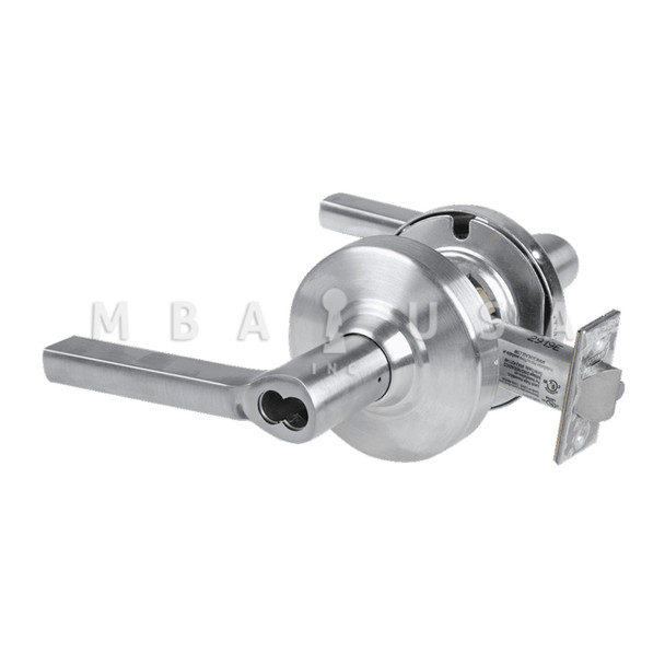 Schlage Grade 2 Storeroom Cylindrical Lock w/ Field Selectable Vandlgard, Latitude Lever, FSIC Less Core, Satin Chrome, Non-Handed (ALX80J LAT 626)