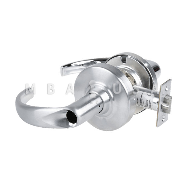 Schlage Grade 2 Storeroom Cylindrical Lock w/ Field Selectable Vandlgard, Sparta Lever, Conventional Less Cylinder, Satin Chrome, Non-Handed (ALX80L SPA 626)