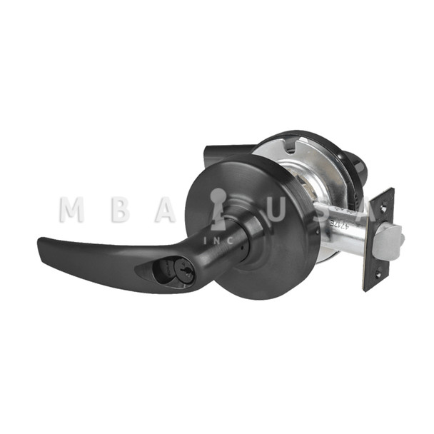 Schlage Grade 2 Storeroom Cylindrical Lock w/ Field Selectable Vandlgard, Athens Lever, Conventional Cylinder, Matte Black, Non-Handed (ALX80P ATH 622)