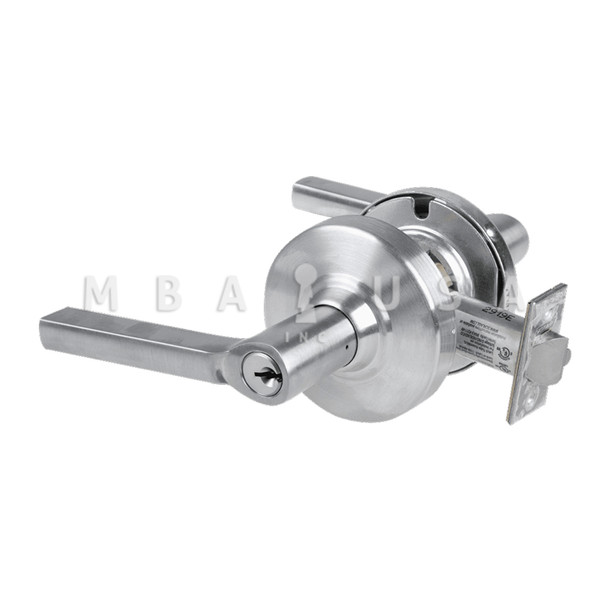 Schlage Grade 2 Storeroom Cylindrical Lock w/ Field Selectable Vandlgard, Latitude Lever, Conventional Cylinder, Satin Chrome, Non-Handed (ALX80P LAT 626)