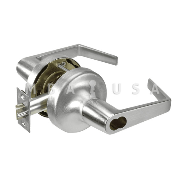 ACCENTRA Grade 2 Entry Cylindrical Lock, Augusta Lever, LFIC 6-Pin Less Core, Satin Chrome, Non-Handed (AU5307LN ICLC 626)