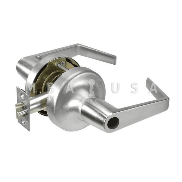 ACCENTRA Grade 2 Entry Cylindrical Lock, Augusta Lever, Less Cylinder, Satin Chrome, Non-Handed (AU5307LN LC 626)