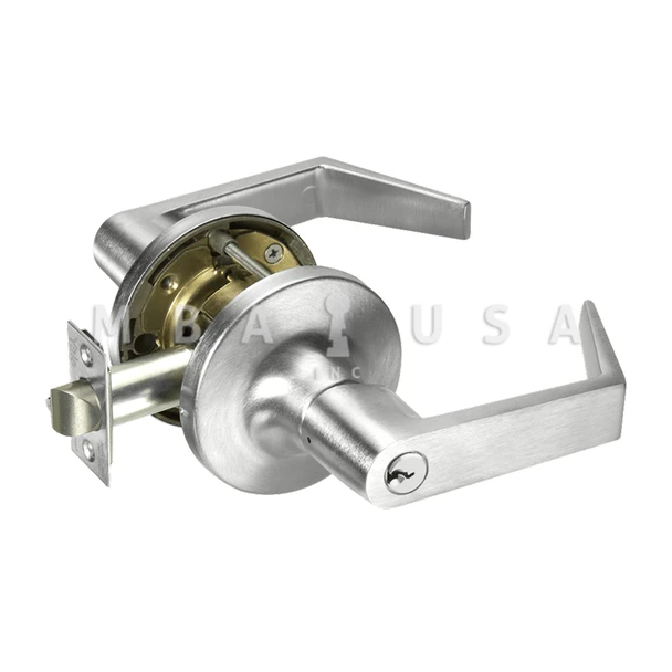 ACCENTRA Grade 1 Classroom Cylindrical Lock, Augusta Lever, Conventional Cylinder, Satin Chrome, Non-Handed (AU5408LN 626)
