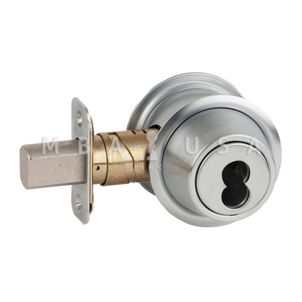 Schlage Grade 3 Double Cylinder Deadbolt, SFIC Prep Less Core, Adjustable 2-3/8" and 2-3/4" Backset, Satin Chrome (B562B 626)