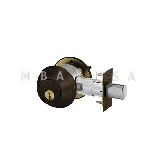 Schlage Grade 1 Single Cylinder Deadbolt, Conventional Cylinder, Aged Bronze, Non-Handed (B660P 643E)