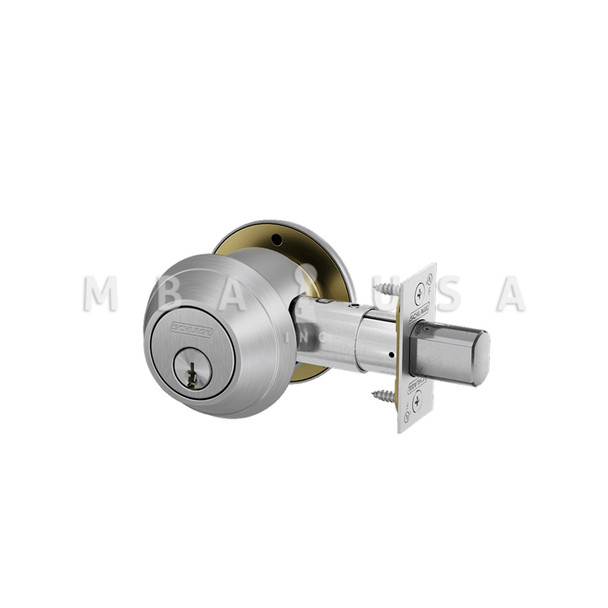 Schlage Grade 1 One-Way Deadbolt, Conventional Cylinder, Satin Chrome, Non-Handed (B661P 626)