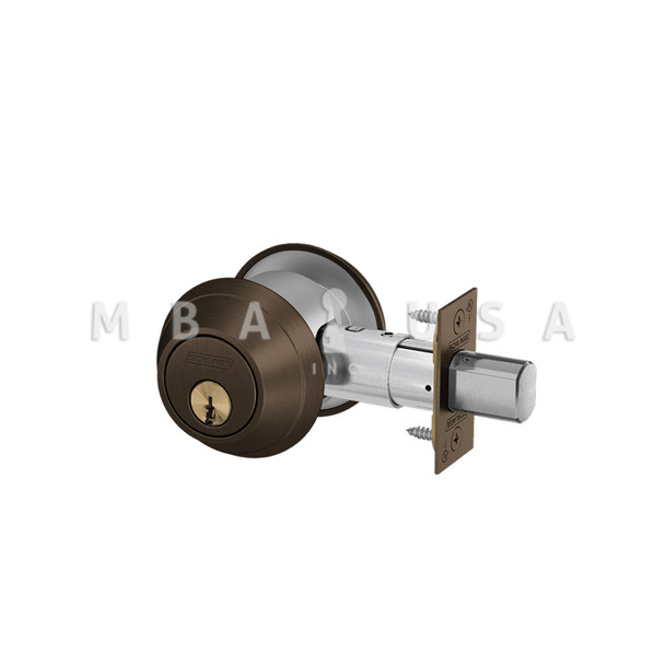 Schlage Grade 1 Double Cylinder Deadbolt, Conventional Cylinder, Dark Oxidized Satin Bronze Oil Rubbed, Non-Handed (B662P 613)