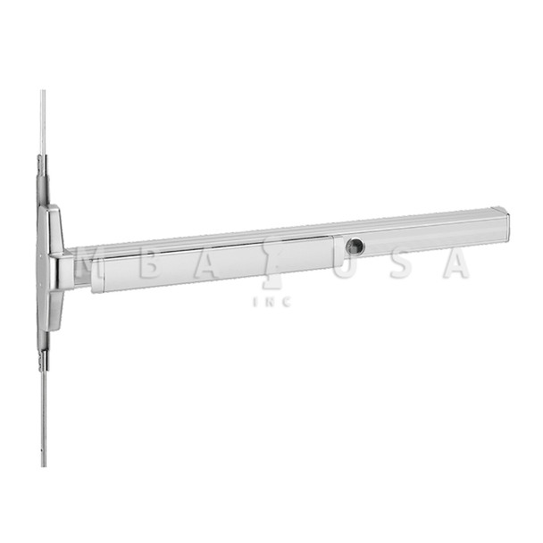 Von Duprin Grade 1 Concealed Vertical Rod Exit Device, Narrow Stile Pushpad, Exit Only, Less Trim, 36", Cylinder Dogging, Satin Chrome, Non-Handed (CD3347AEO 3 26D)
