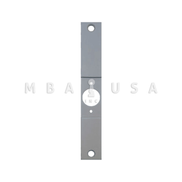Don Jo Conversion Plate, Mortise Lock 86 Cut Out to 161 Cylindrical Latch, 8" by 1-1/4" Steel, Prime Coat (CV-86)