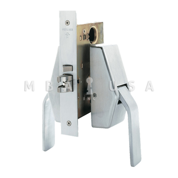 Schlage Hospital Push/Pull Mortise Latch, Passage Function, ASA Strike, Satin Chrome (HL6-9010 626)
