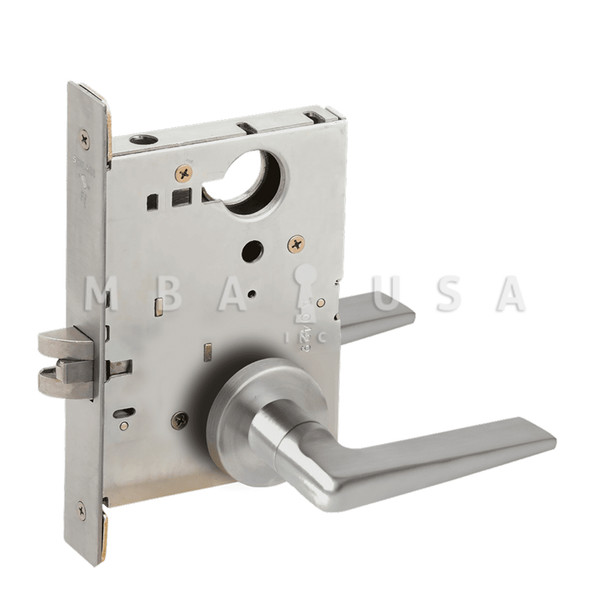 Schlage Grade 1 Passage Latch Mortise Lock, 05 Lever, A Rose, Satin Chrome, Field Reversible (L9010 05A 626)