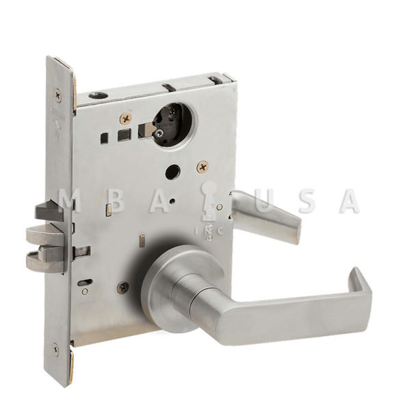 Schlage Grade 1 Classroom Mortise Lock, Less Cylinder, 06 Lever, A Rose, Satin Chrome, Field Reversible (L9070L 06A 626)