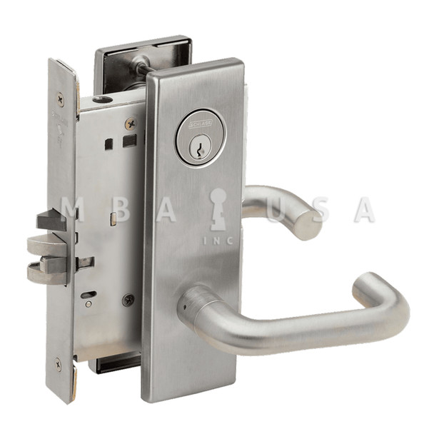 Schlage Grade 1 Storeroom Mortise Lock, Conventional Cylinder, 03 Lever, N Escutcheon, Satin Chrome, Field Reversible (L9080P 03N 626)