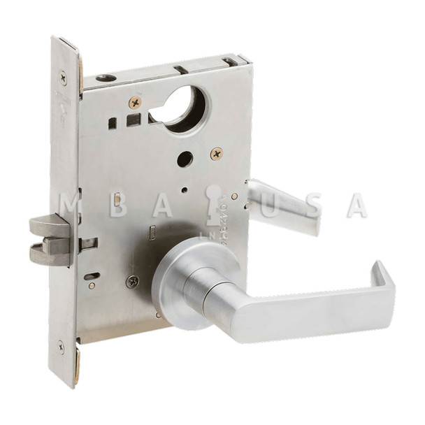 Schlage Grade 1 Fail Secure Electric Mortise Lock, Less Cylinder, 06 Lever, A Rose, Request to Exit, Satin Chromium Plated, Field Reversible (L9092EUL 06A 626 RX)