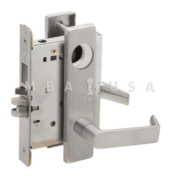 Schlage Storeroom Mortise Lock w/ Deadbolt, 06L Design, Less Cylinder, Satin Chrome (L9480L 06L 626)