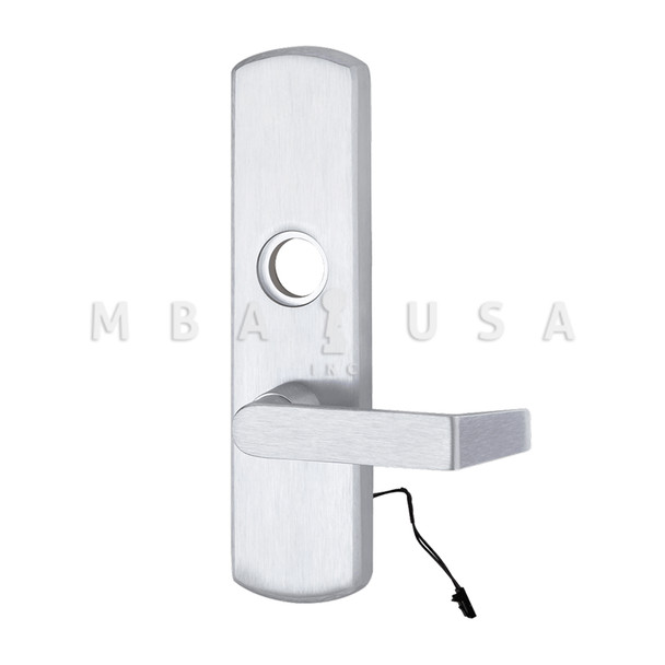 Von Duprin Grade 1 Motorized Lever Trim, Classroom Function, Mortise Prep, 06 Lever w/ Escutcheon, Satin Chrome, Left Hand Reverse (M996L-06-M 26D LHR)