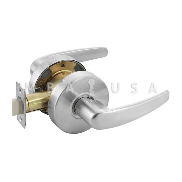 ACCENTRA Grade 2 Passage/Closet Latch Cylindrical Lock, Monroe Lever, Non-Keyed, Satin Chrome, Non-Handed (MO4601LN 626)