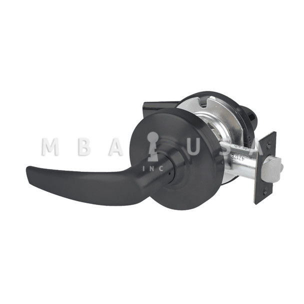 Schlage Grade 1 Passage Latch, Athens Lever, Non-Keyed, Matte Black, Non-Handed (ND10S ATH 622)