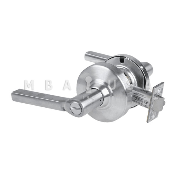 Schlage Grade 1 Bath/Bedroom Privacy Lock, Latitude Lever, Non-Keyed, Satin Chrome, Non-Handed (ND40S LAT 626)