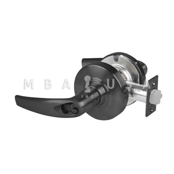 Schlage Grade 1 Entrance Lock, Athens Lever, Standard Cylinder, Matte Black, Non-Handed (ND53PD ATH 622)