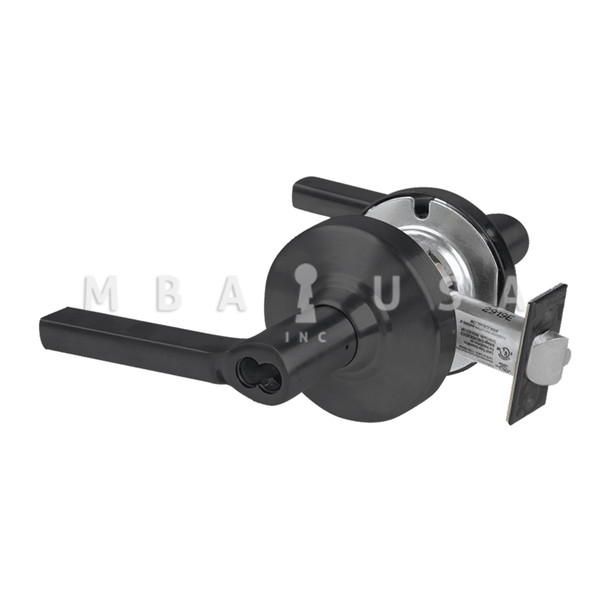 Schlage Grade 1 Storeroom Lock, Latitude Lever, SFIC Prep Less Core, Matte Black, Non-Handed (ND80BD LAT 622)