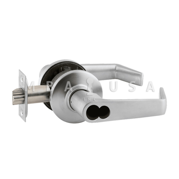 Schlage Grade 2 Tubular Lock, Storeroom Function, Schlage FSIC Less Core, Saturn Lever, Satin Chrome, Non-Handed (S80JD SAT 626)