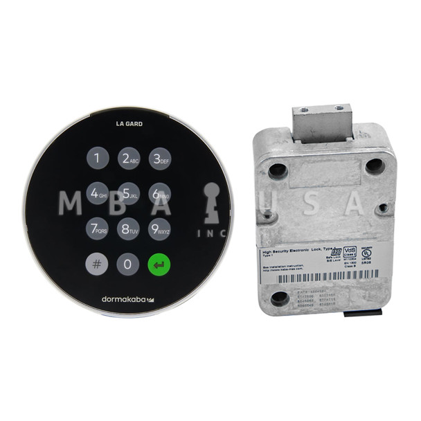 LA GARD Basic Direct Drive Dead Bolt Lock & Tamper Evident Keypad, 18" Cable, Satin Chrome