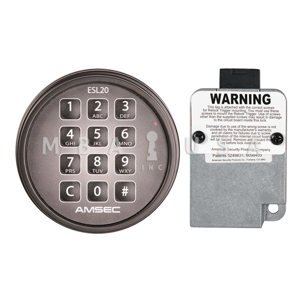 ESL20 Deadbolt Lock & Black Lighted Keypad Pkg