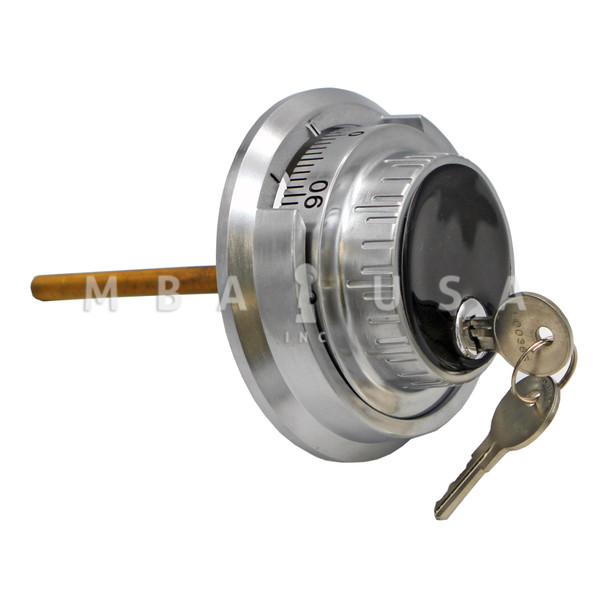 Dial & Ring, Spy-Guard, Key Locking, Rubber Knob, Satin Chrome