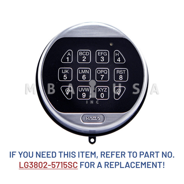 1-BATTERY KEYPAD, SATIN CHROME