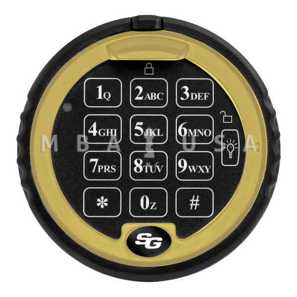 S&G Rotating Keypad, Lighted, Brass Ring