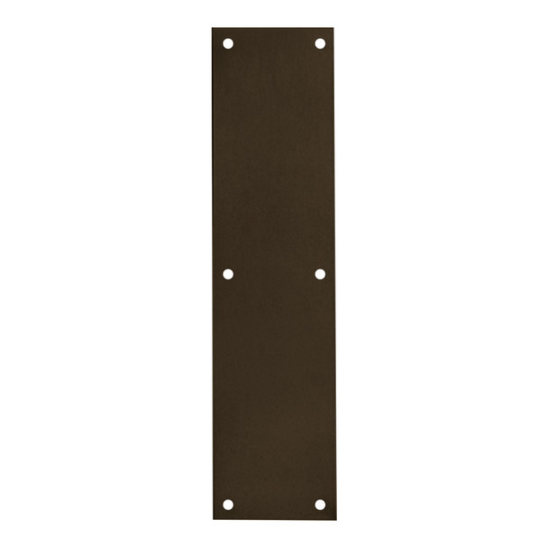 Rockwood Push Plate, 4" x 16", Standard Gauge 0.050, Dark Oxidized Satin Bronze Oil Rubbed (70C US10B) Rockwood Push Plate, 4" x 16", Standard Gauge 0.050, Dark Oxidized Satin Bronze Oil Rubbed (70C US10B)
