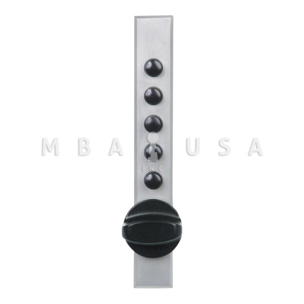 Simplex 9600 Cabinet Lock, 1/4" Sheet Metal, End Throw, Clutch Ball Bearing Knob, No Trim Plate, Dead Bolt (9692C10-26D-41)