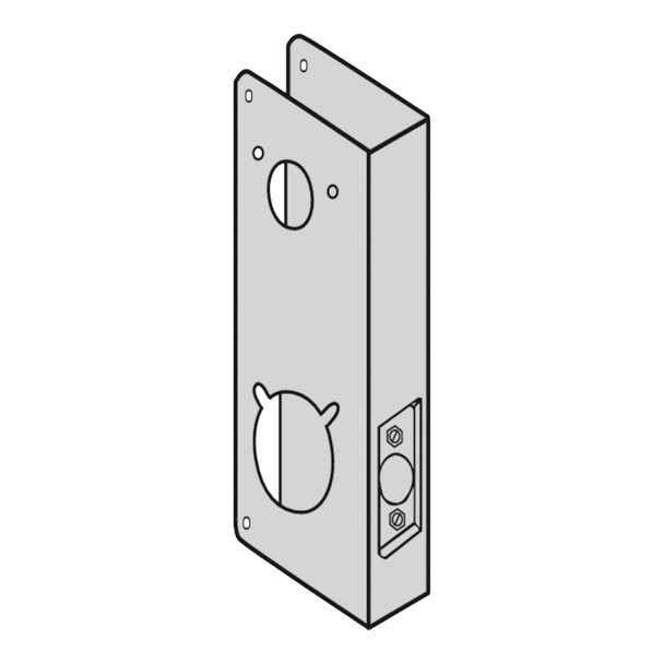 Don-Jo Wrap Around Plate, 22 Gauge Stainless Steel, 5" by 15", for KABA Simplex 4000 Lock, for 1-3/4" Door with 2-3/4" Backset, Satin Stainless Steel Finish (4000-4-S-CW) Don-Jo Wrap Around Plate, 22 Gauge Stainless Steel, 5" by 15", for KABA Simplex 4000 Lock, for 1-3/4" Door with 2-3/4" Backset, Satin Stainless Steel Finish (4000-4-S-CW)