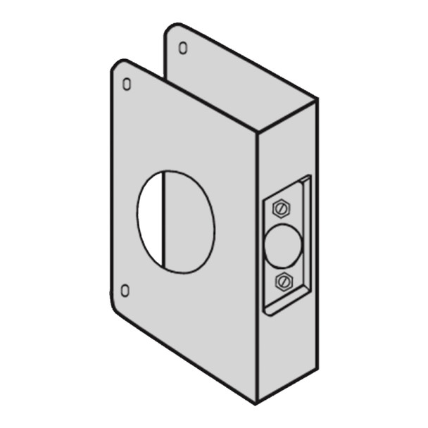 Don-Jo Wrap Around Plate, 22 Gauge Stainless Steel, 4" by 4-1/2", 1-1/2" Hole for Deadbolt, for 1-3/8" Door with 2-3/8" Backset, Satin Stainless Steel Finish (5-S-CW) Don-Jo Wrap Around Plate, 22 Gauge Stainless Steel, 4" by 4-1/2", 1-1/2" Hole for Deadbolt, for 1-3/8" Door with 2-3/8" Backset, Satin Stainless Steel Finish (5-S-CW)