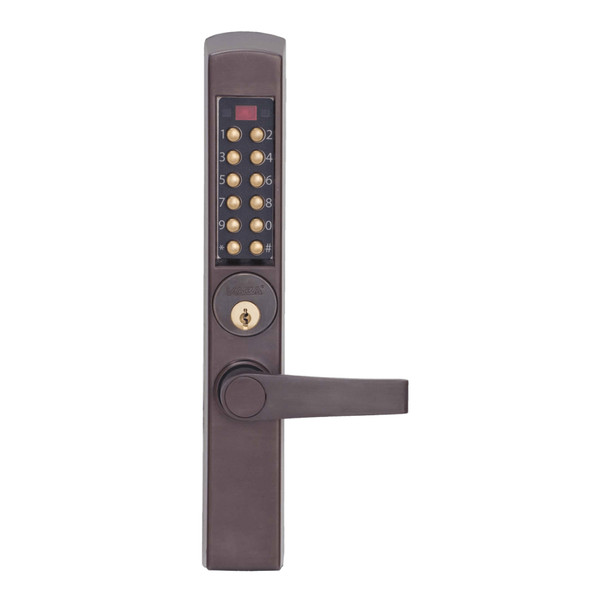 E-Plex 3000 for Adams Rite Latches, Schlage C Keyway, Lever, Dark Bronze with Brass Accents (E3065MSNL-744-41) E-Plex 3000 for Adams Rite Latches, Schlage C Keyway, Lever, Dark Bronze with Brass Accents (E3065MSNL-744-41)