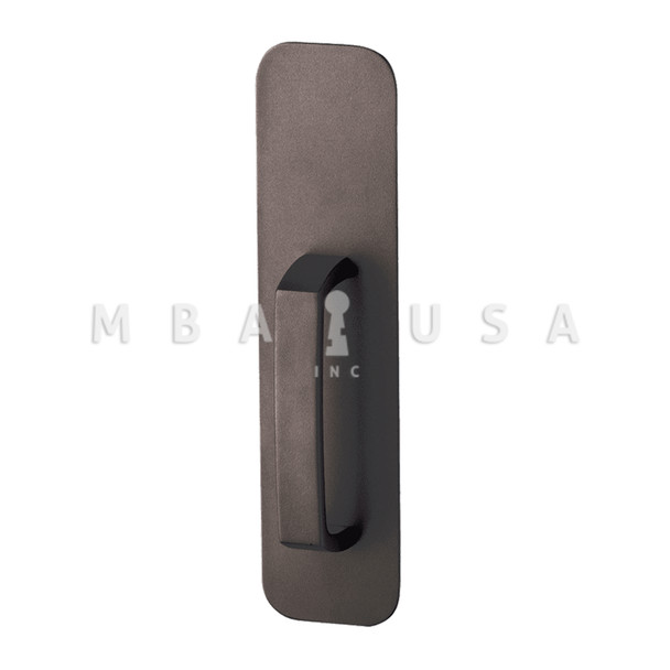Dexter Grade 1  Exit Device Trim, Dummy Function, Escutcheon Pull, Dark Bronze, Non-Handed (ED2000T-DUM-PULL-ESC-SP313)