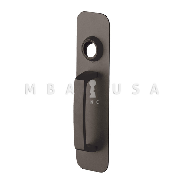 Dexter Grade 1  Exit Device Trim, Nightlatch Function, Escutcheon Pull, Dark Bronze, Non-Handed (ED2000T-NL-PULL-ESC-NC-SP313)
