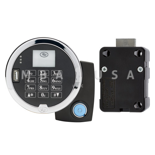 S&G A-Series w/ Display, Keypad & Motor Retracted Deadbolt Lock Package ...