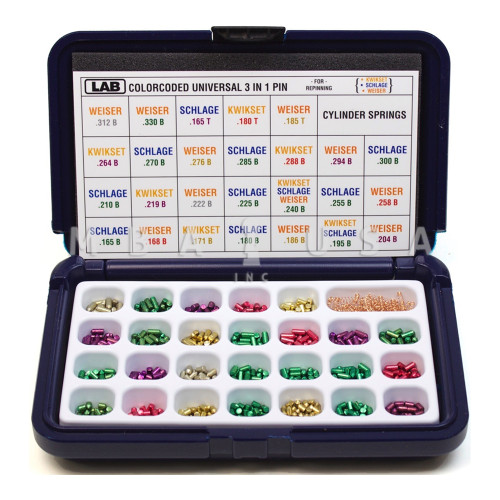 LAB Mini Dur-X 3-in-1 Pin Kit (Schlage / Kwikset / Weiser) - MBA USA, Inc.