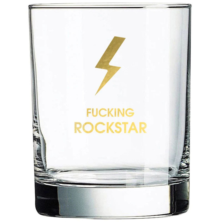 Fucking Rock Star Rocks Glass