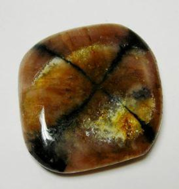Rare Chiastolite (fairy cross) Polished Palm stone 25-30 mm