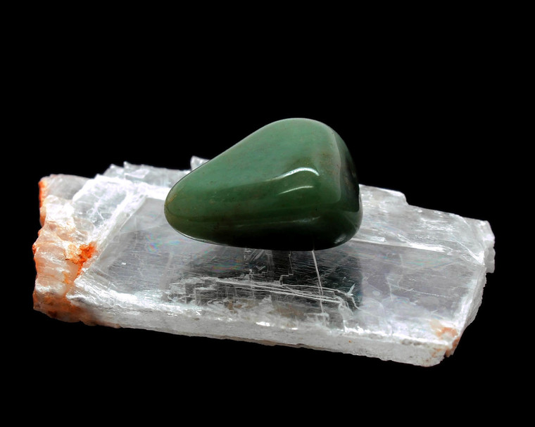 Polished Green Aventurine Stone - Selenite Crystal Slab Healing